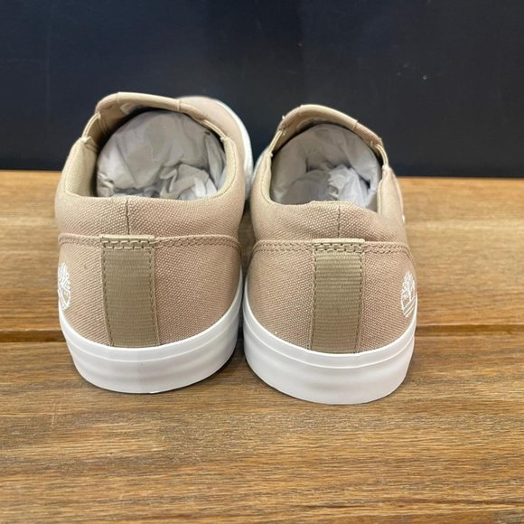 TIMBERLAND MEN\'S MYLO BAY LOW SLIP ON SNEAKER LIGHT BEIGE CANVAS A6645 ALL SIZES main image 5
